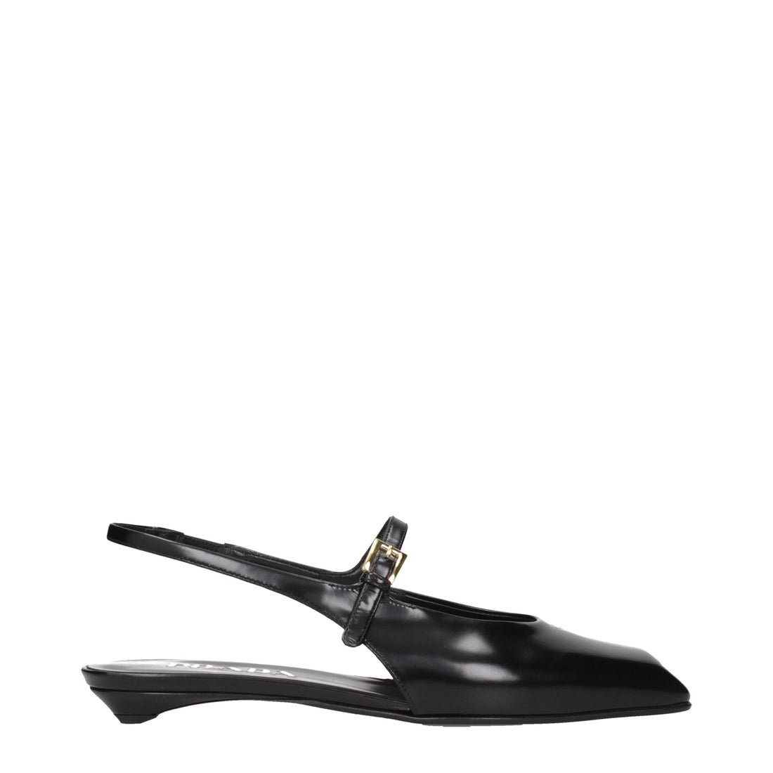Prada Black Leather Sandals