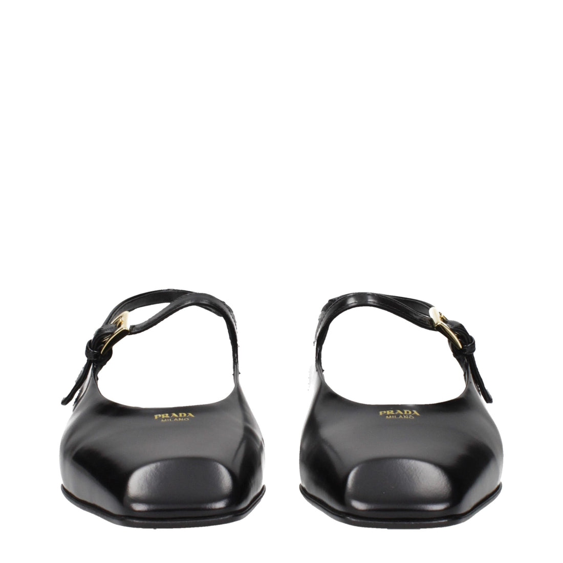 Prada Black Leather Sandals