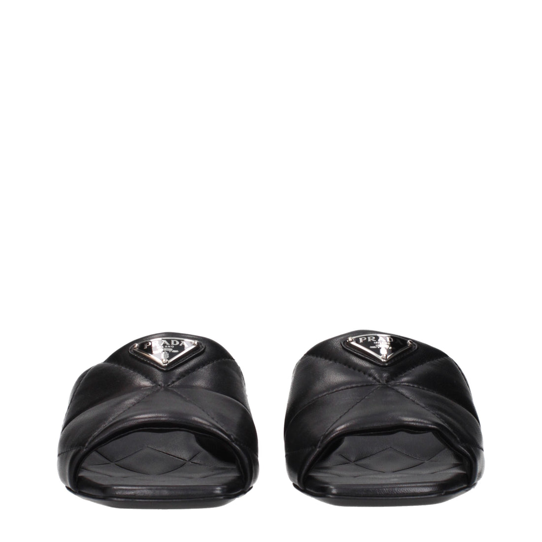 Prada Black Leather Sandals