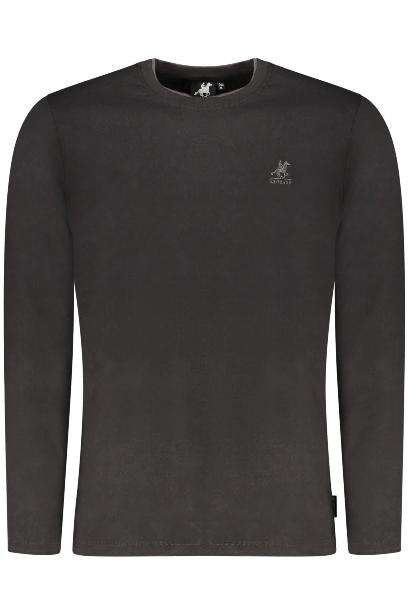 US GRAND MEN&#39;S LONG-SLEEVED BLACK T-SHIRT