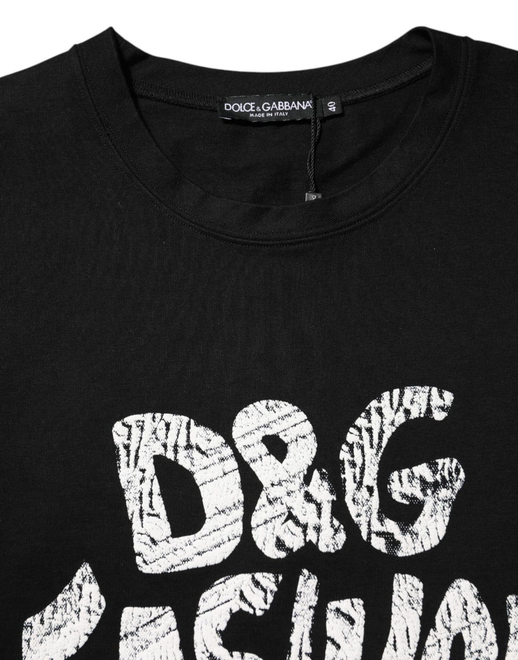 Dolce & Gabbana Black Cotton Sleeveless DG Fashion Top