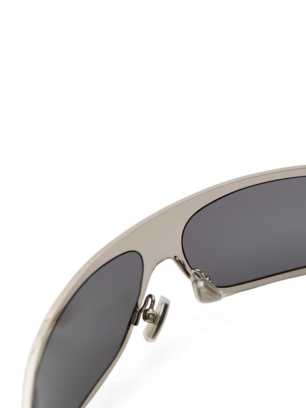 Bottega Veneta Silver Metal Wraparound Sunglasses