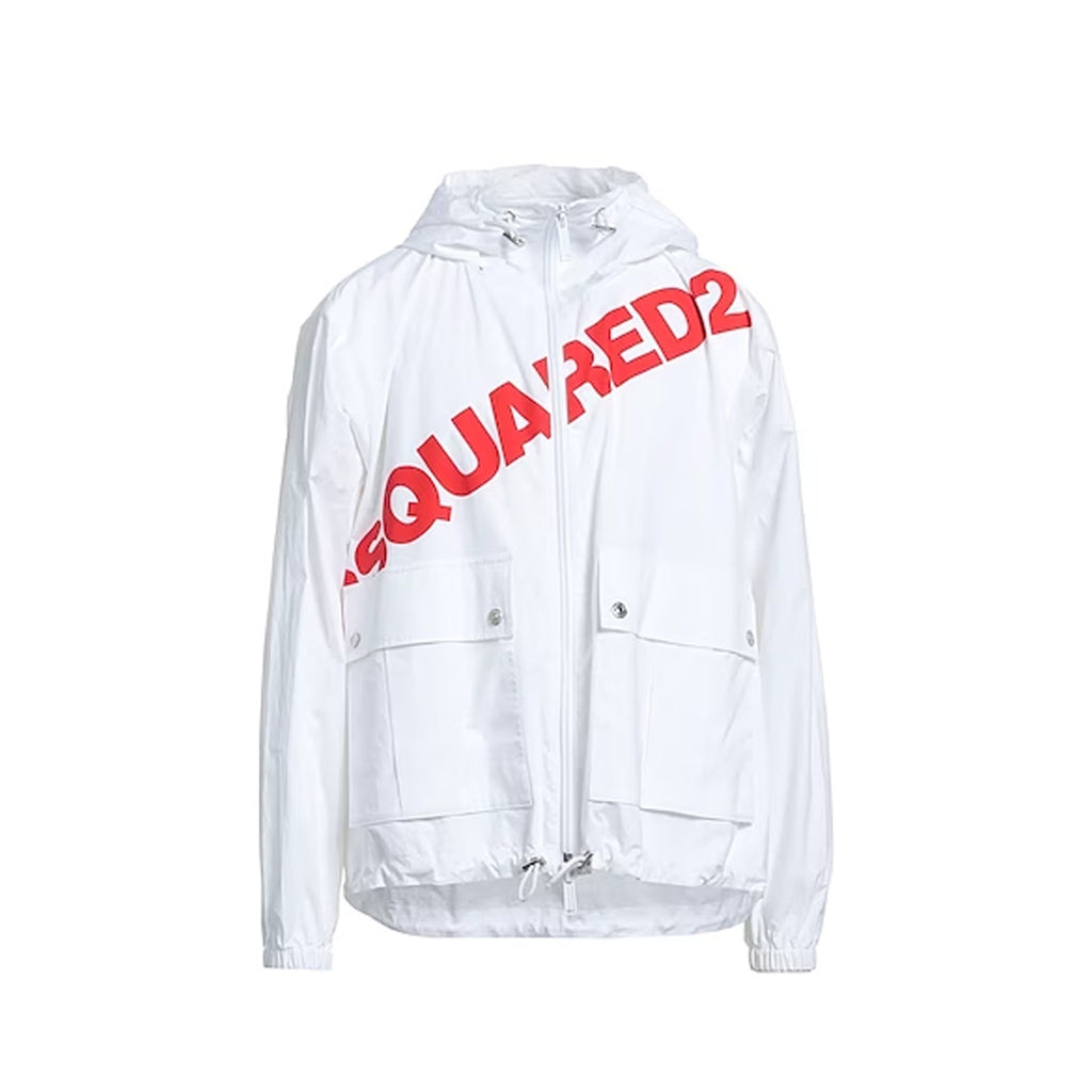 Dsquared2 Logo Hooded Windbreaker - MEN CLOTHING - DSQUARED2 - Tluxy New