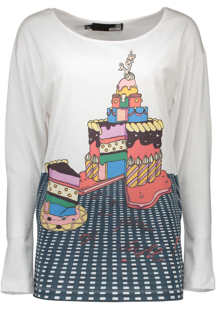 LOVE MOSCHINO LONG SLEEVE T-SHIRT WOMAN WHITE