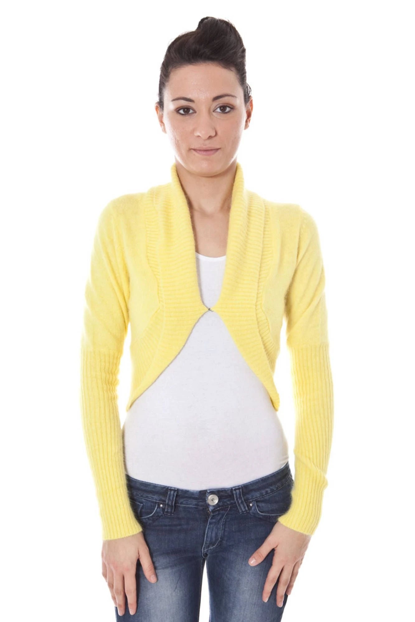 DATCH SHRUG LONG SLEEVE WOMAN YELLOW