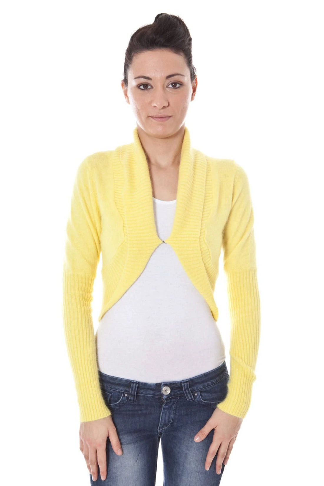 DATCH SHRUG LONG SLEEVE WOMAN YELLOW