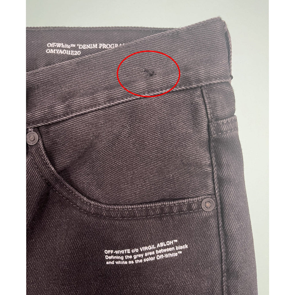 Off-White Cotton Denim Jeans