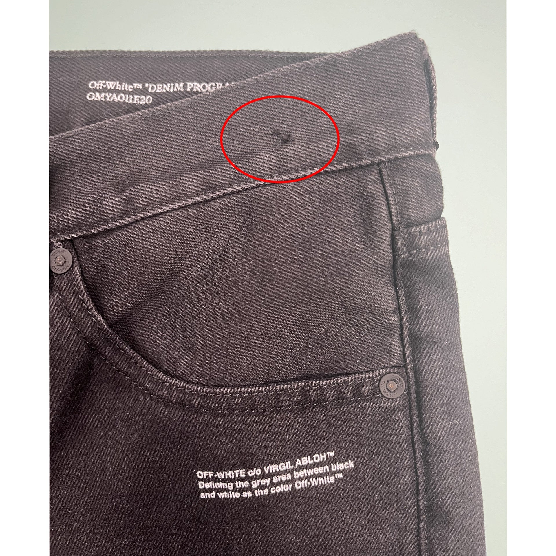 Off-White Cotton Denim Jeans