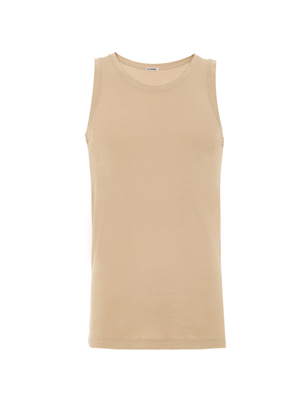 Beige Tank Top in Cotton Gauze Jil Sander