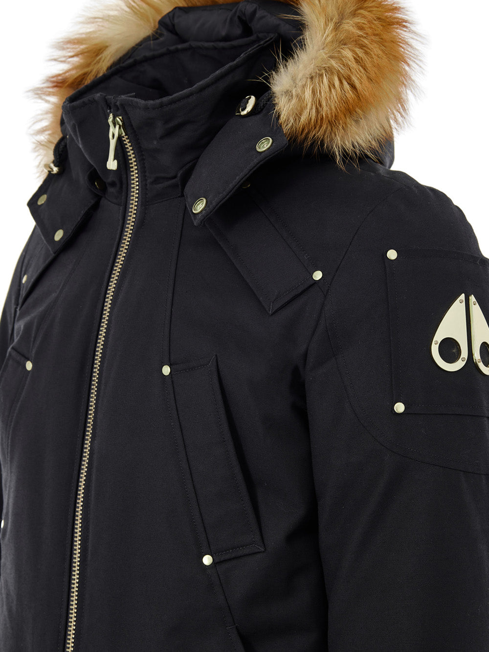 Black Moose Knuckles Padded Bomber Jacket