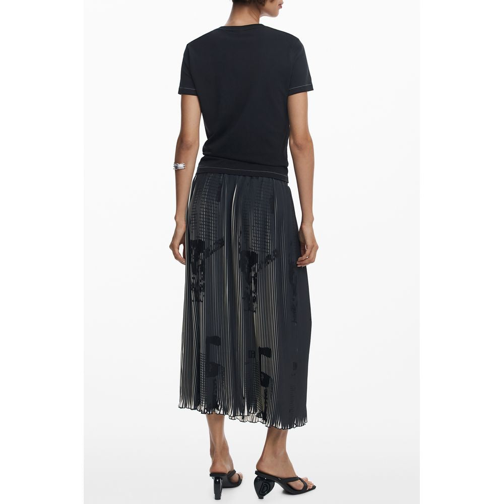 Desigual Black Cotton Tops & T-Shirt