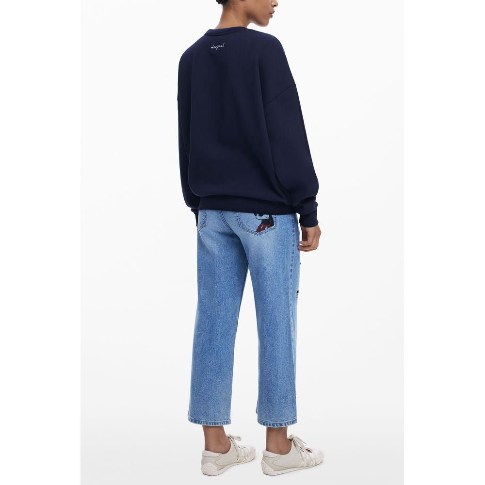 Desigual Blue Cotton Sweater