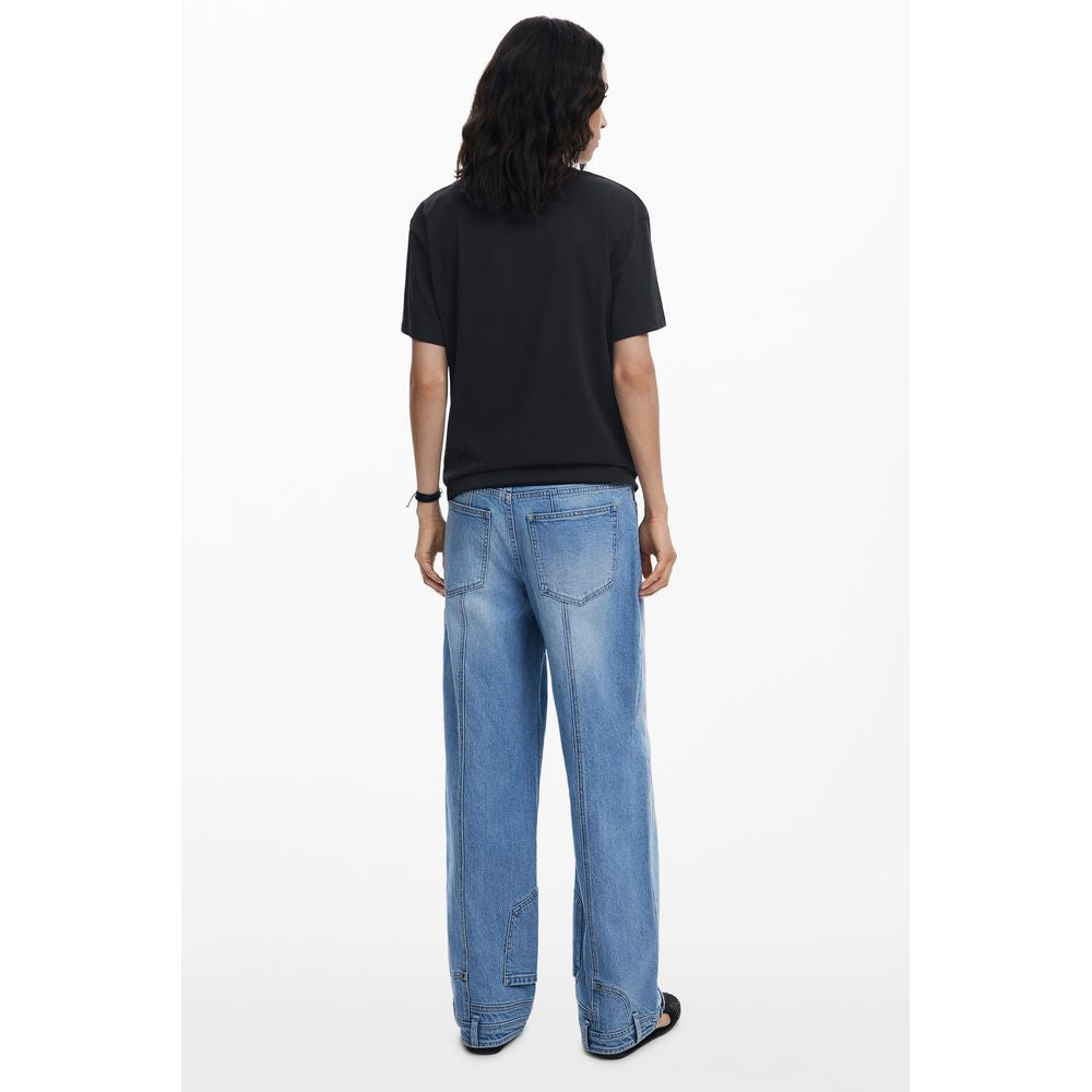Desigual Black Cotton Tops & T-Shirt