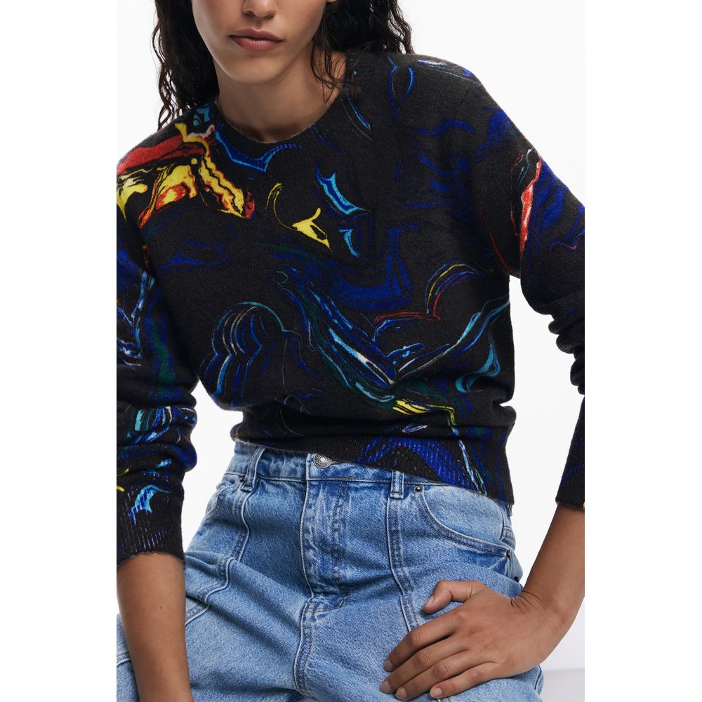 Desigual Black Elastane Sweater