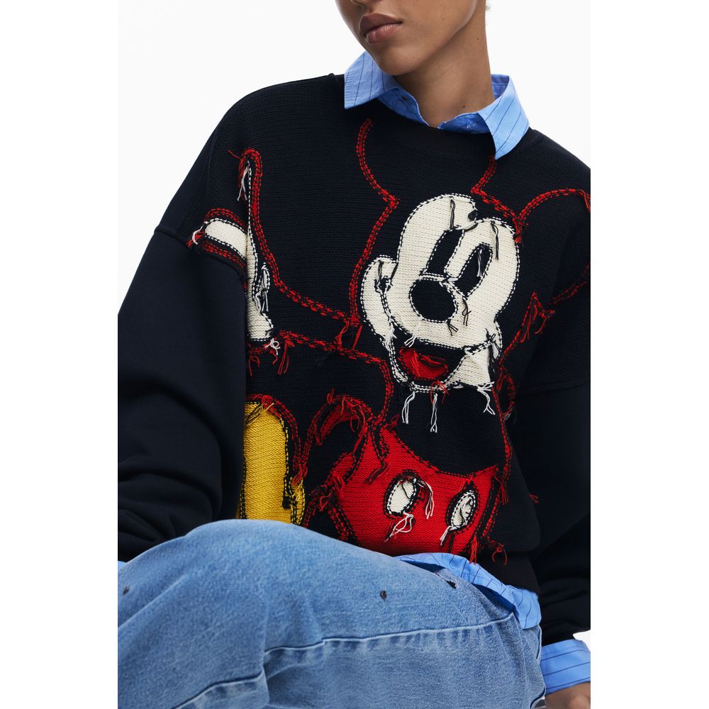 Desigual Black Cotton Sweater