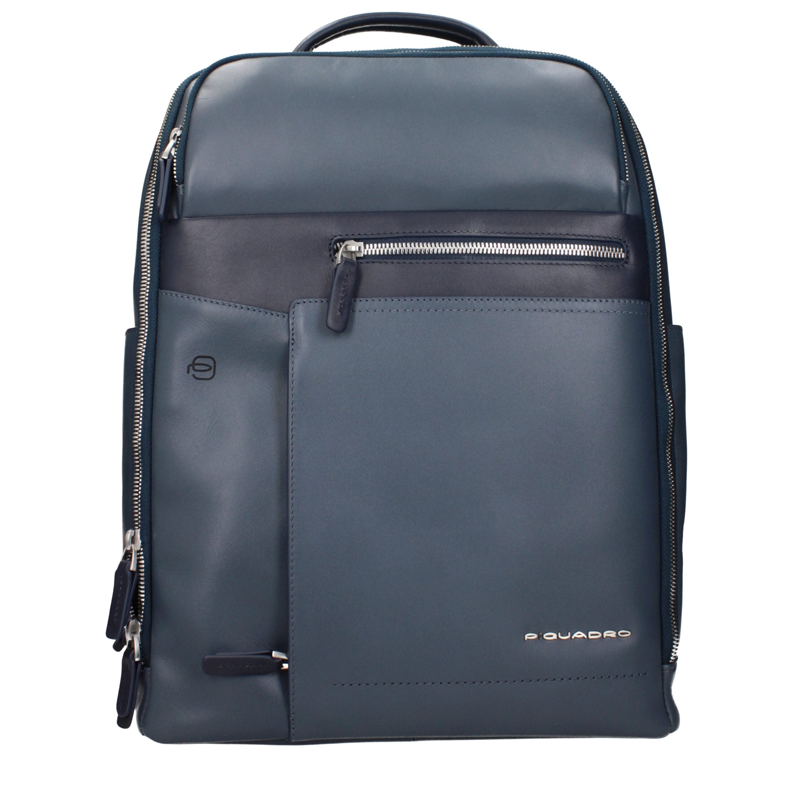 Piquadro Blue Leather Backpack