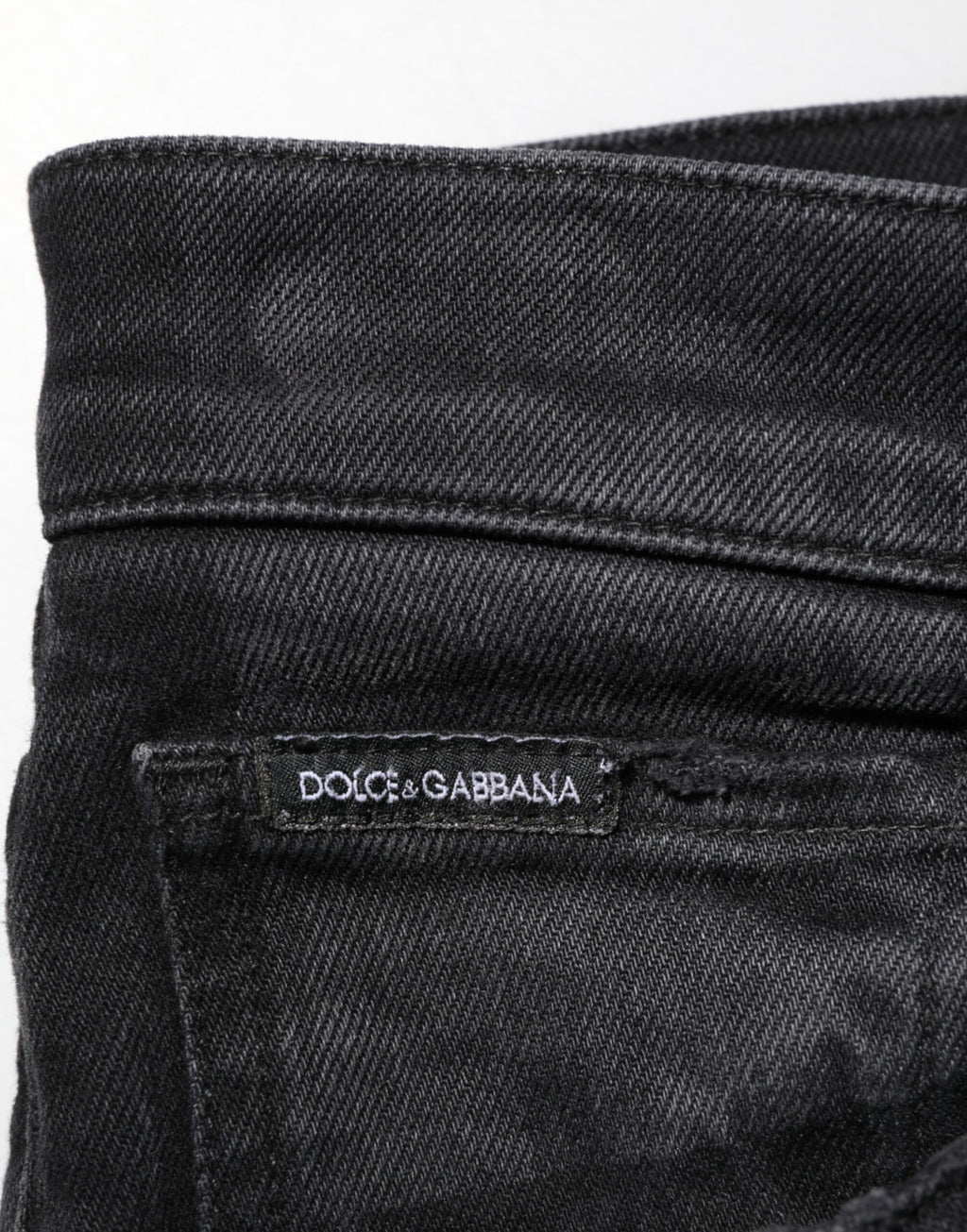 Dolce & Gabbana Black Slim Fit Stretch Men Denim Pants Jeans