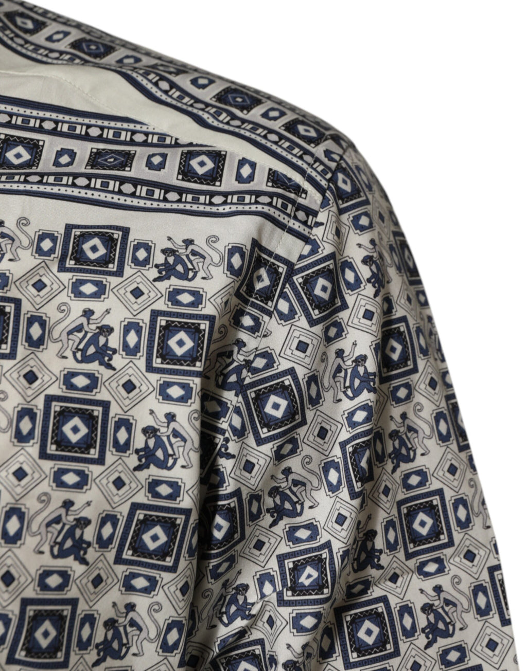 Dolce & Gabbana Multicolor Monkey Tie Print GOLD Dress Shirt