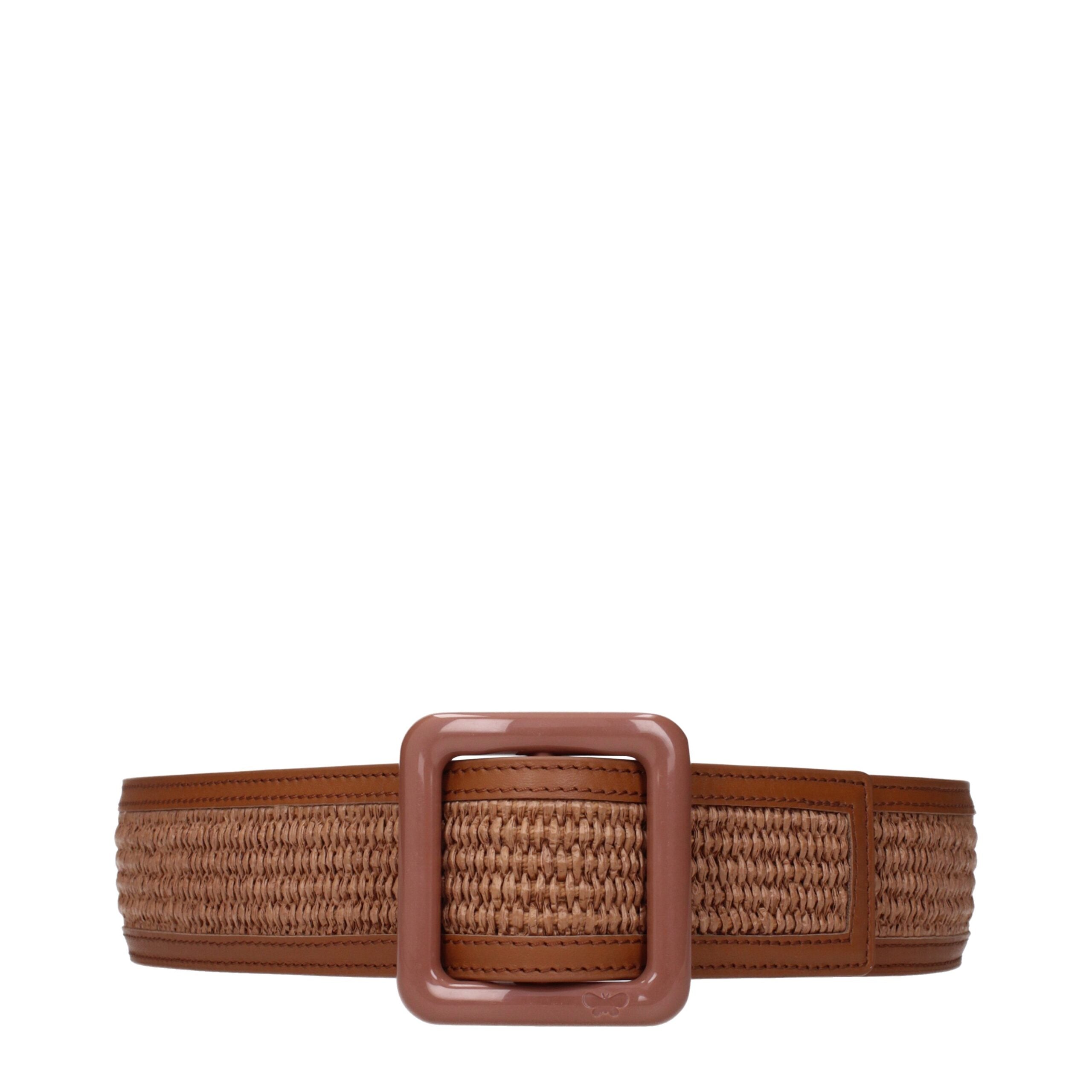 Max Mara Brown Raffia Regular Belts