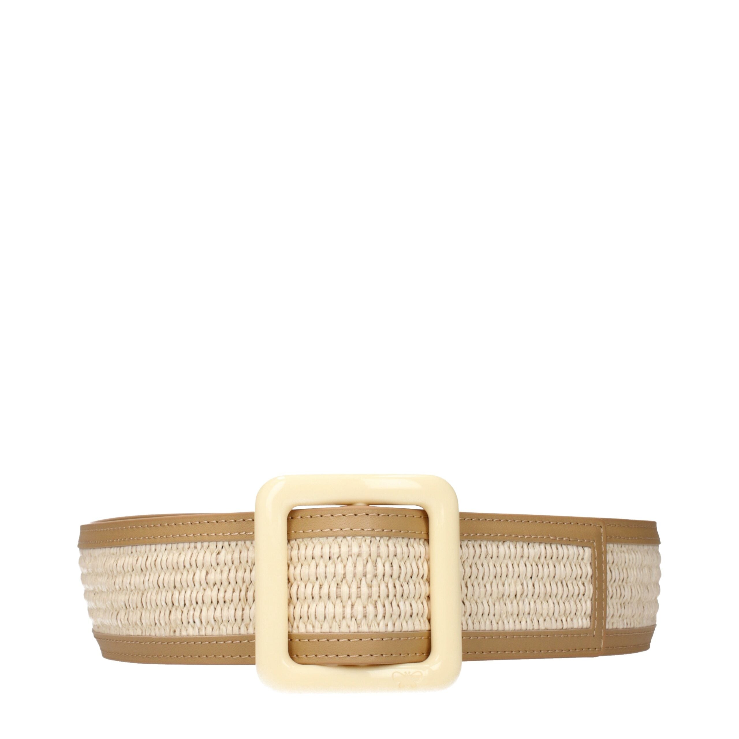 Max Mara Beige Raffia Belts