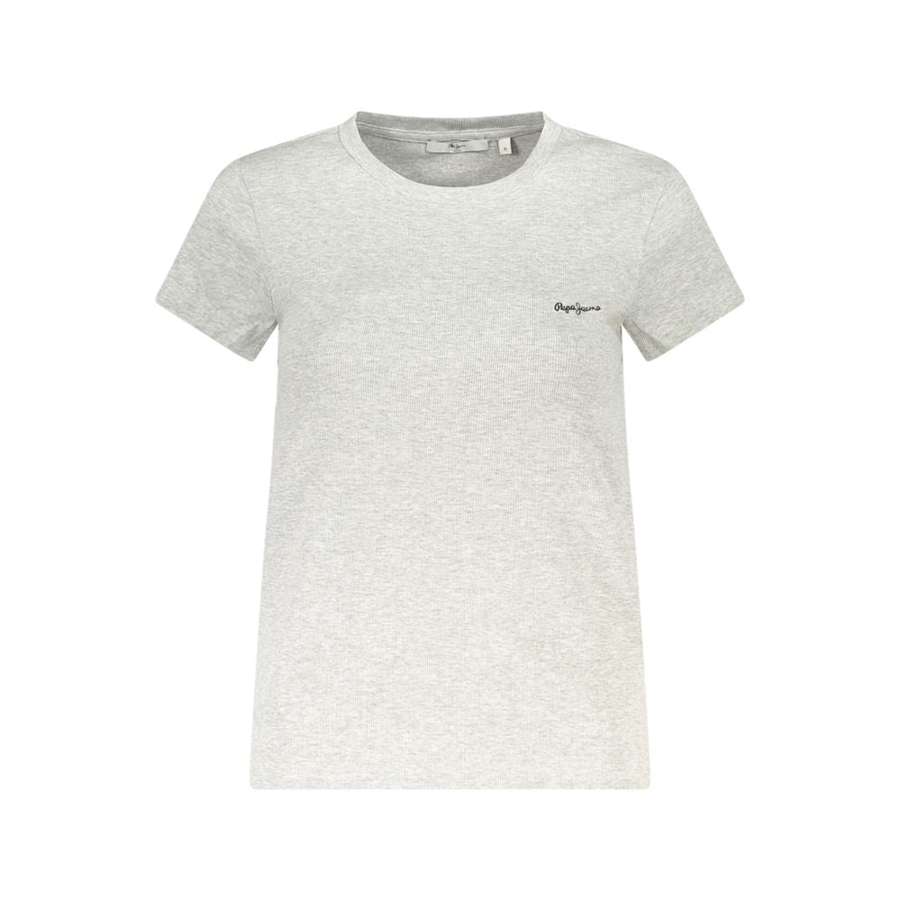 Pepe Jeans Gray Cotton Tops & T-Shirt