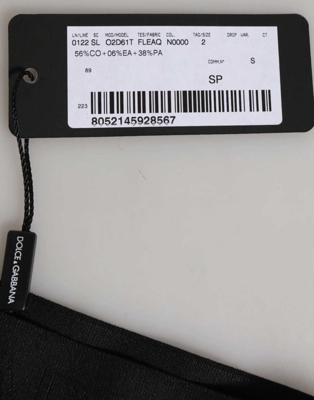 Culotte taille haute en dentelle noire Dolce &amp; Gabbana avec logo DG