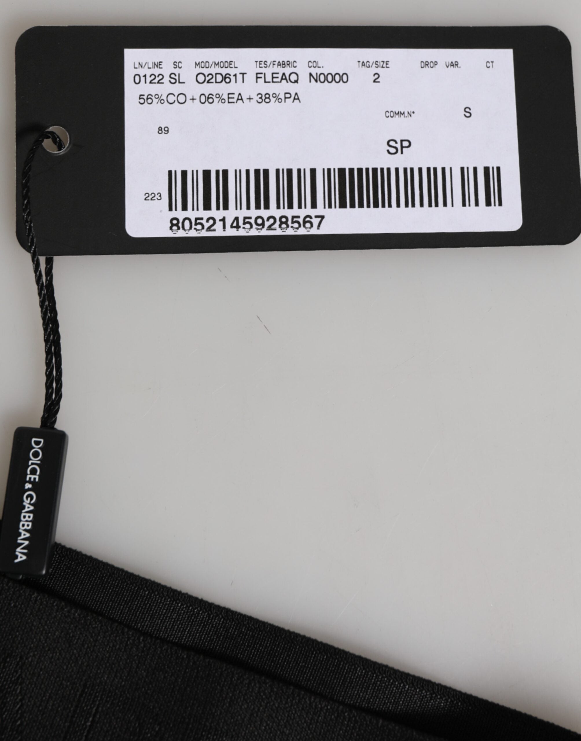 Culotte taille haute en dentelle noire Dolce &amp; Gabbana avec logo DG
