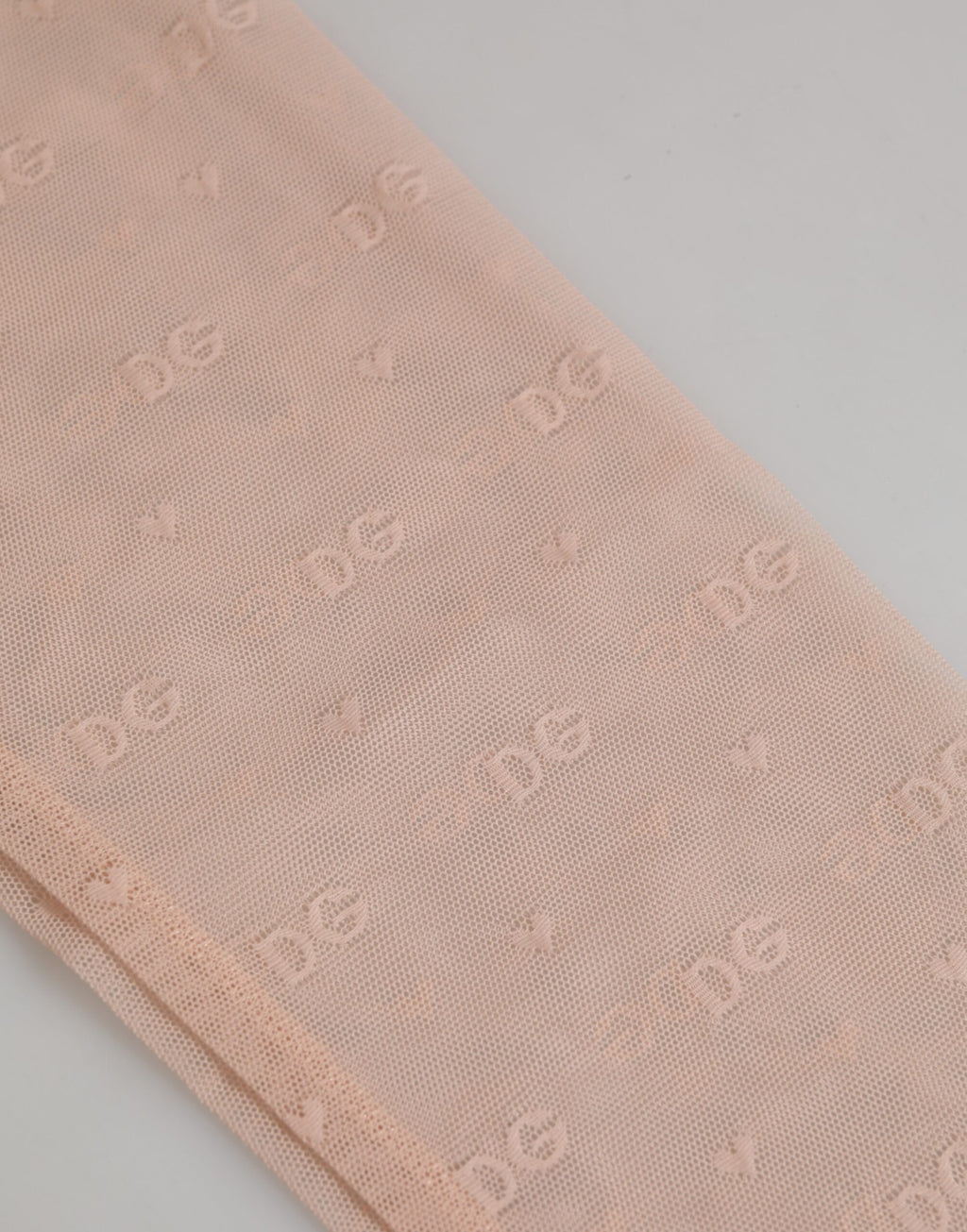 Dolce &amp; Gabbana Leggings en dentelle et nylon beige avec logo