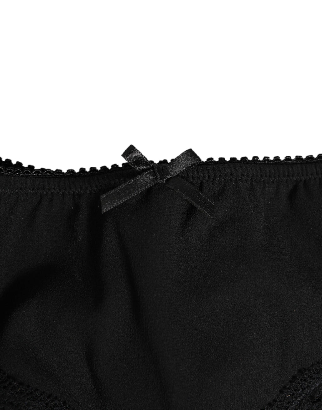 Culotte en satin de soie noir et dentelle florale Dolce &amp; Gabbana
