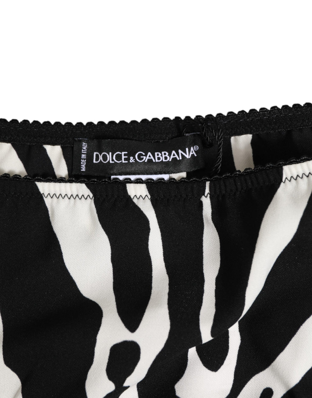 Sous-vêtements slips Dolce &amp; Gabbana à imprimé zèbre noir et blanc