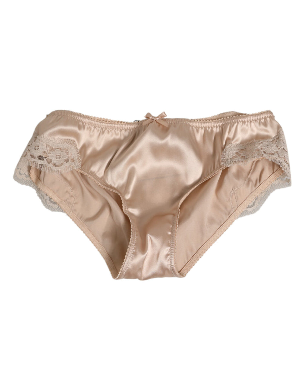 Culotte en satin de soie beige Dolce &amp; Gabbana en dentelle florale
