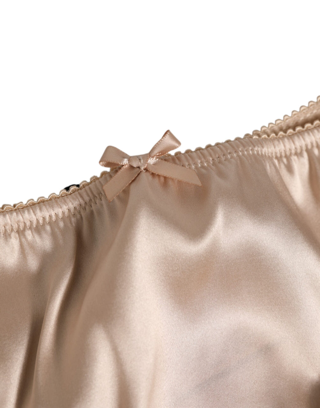Culotte en satin de soie beige Dolce &amp; Gabbana en dentelle florale
