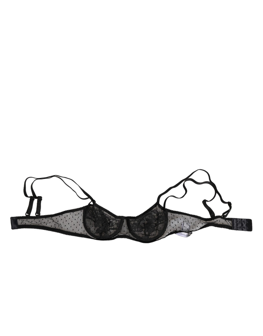 Soutien-gorge balconnet à armatures à fleurs noires Dolce &amp; Gabbana