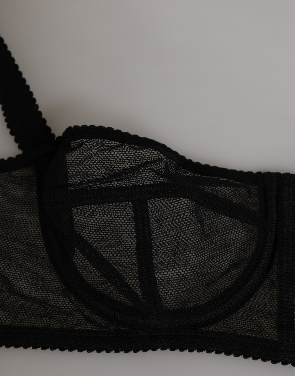 Soutien-gorge balconnet à armatures à fleurs noires Dolce &amp; Gabbana