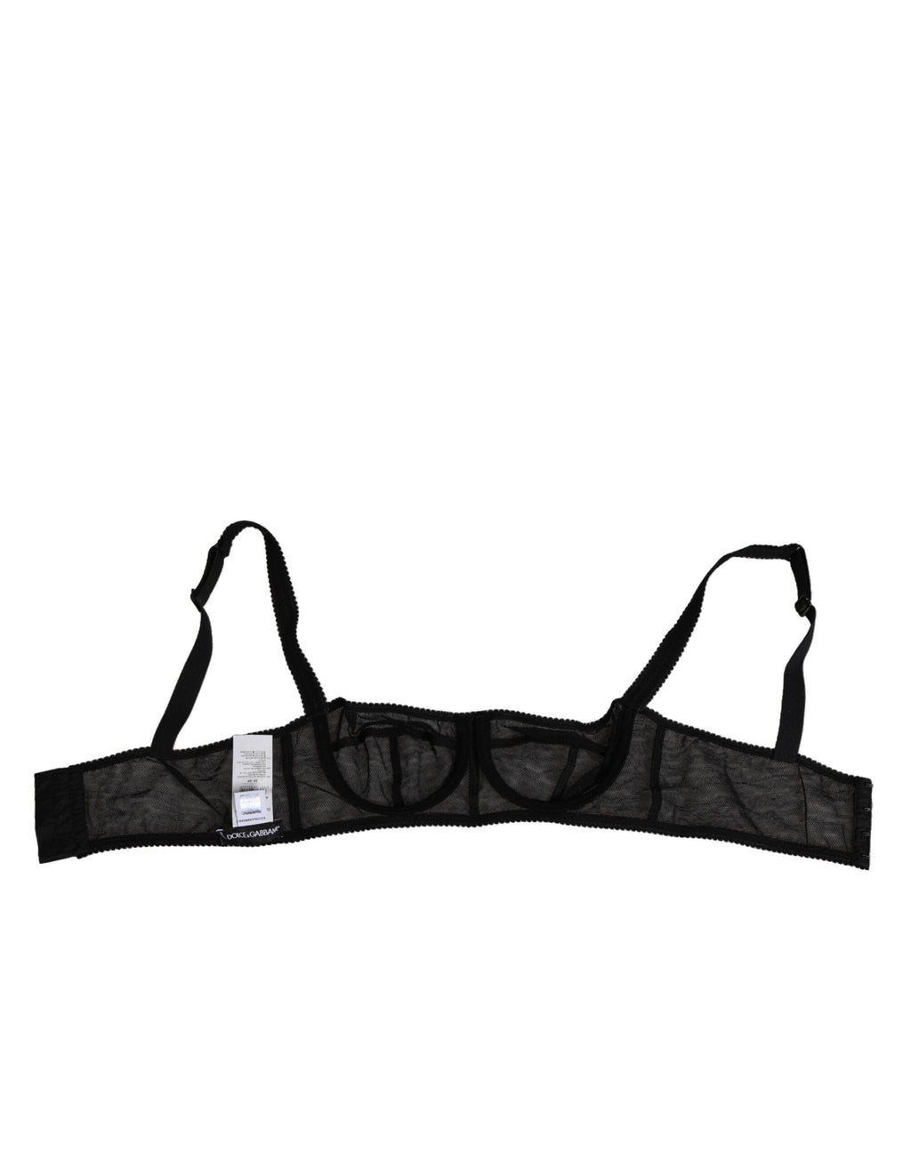 Soutien-gorge balconnet à armatures à fleurs noires Dolce &amp; Gabbana