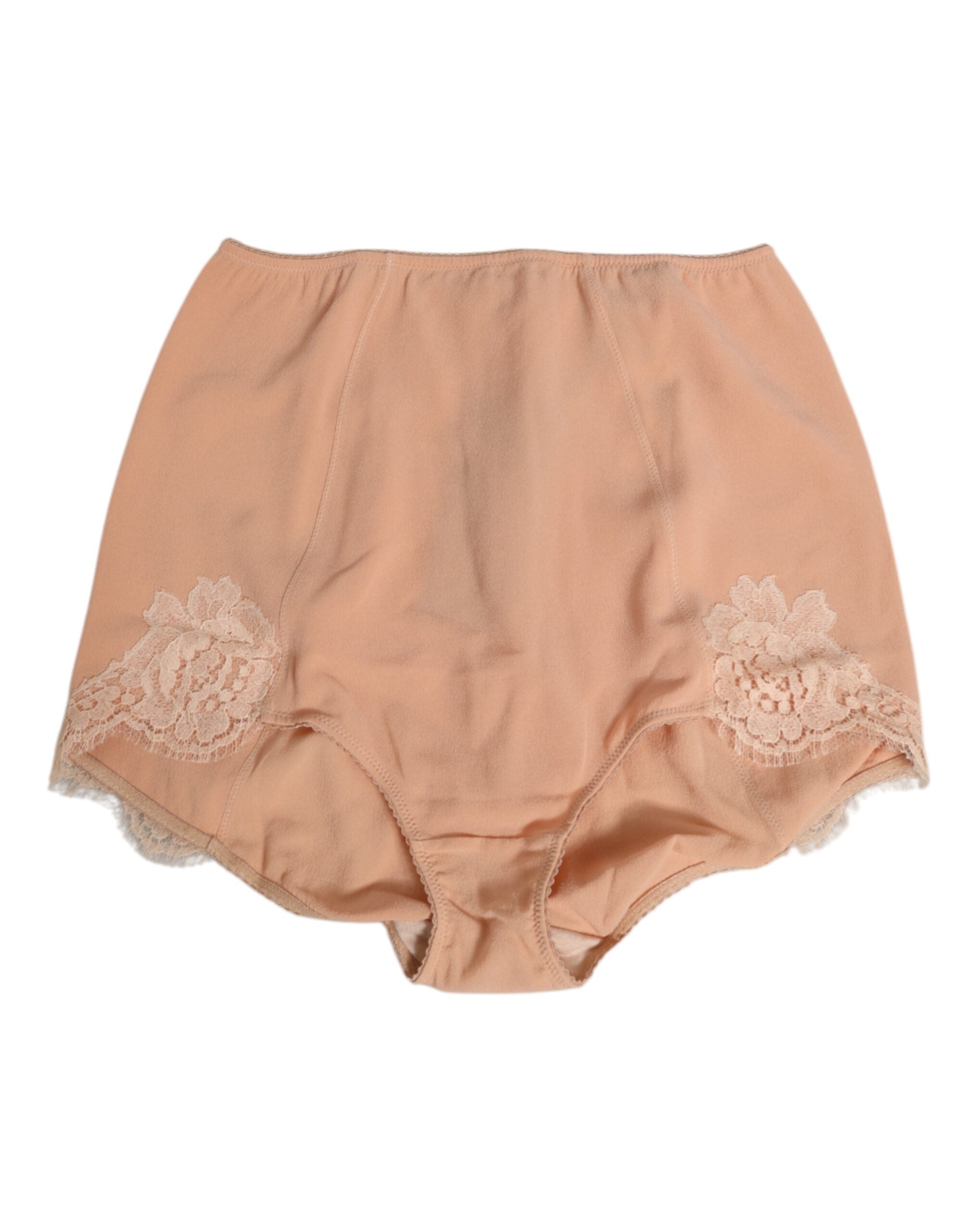 Sous-vêtement taille haute en soie stretch beige Dolce &amp; Gabbana