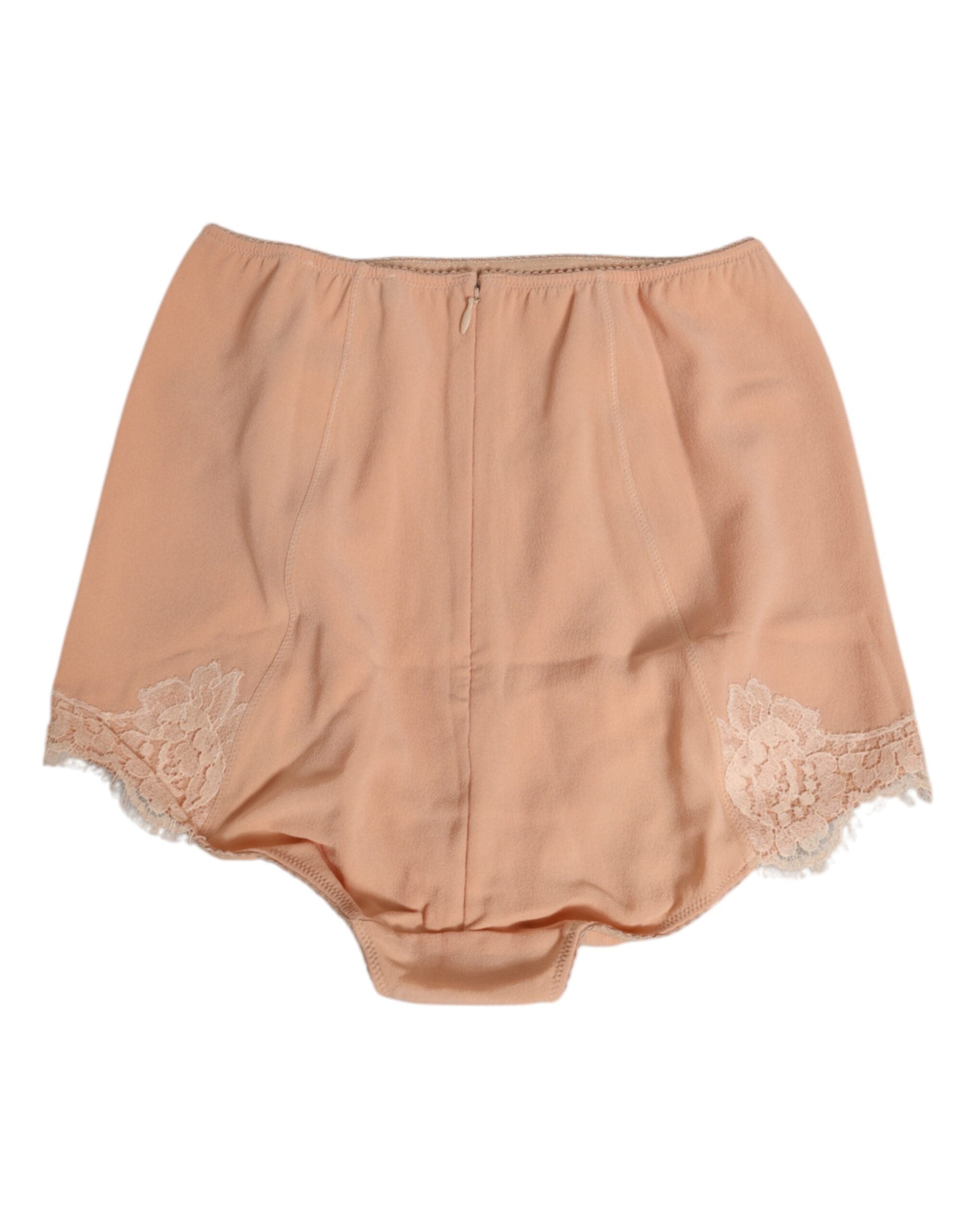 Sous-vêtement taille haute en soie stretch beige Dolce &amp; Gabbana