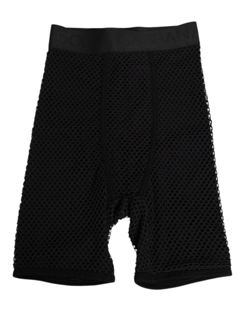 Dolce &amp; Gabbana – Schwarze Shorts aus Baumwolle mit Logo in Midi-Hose