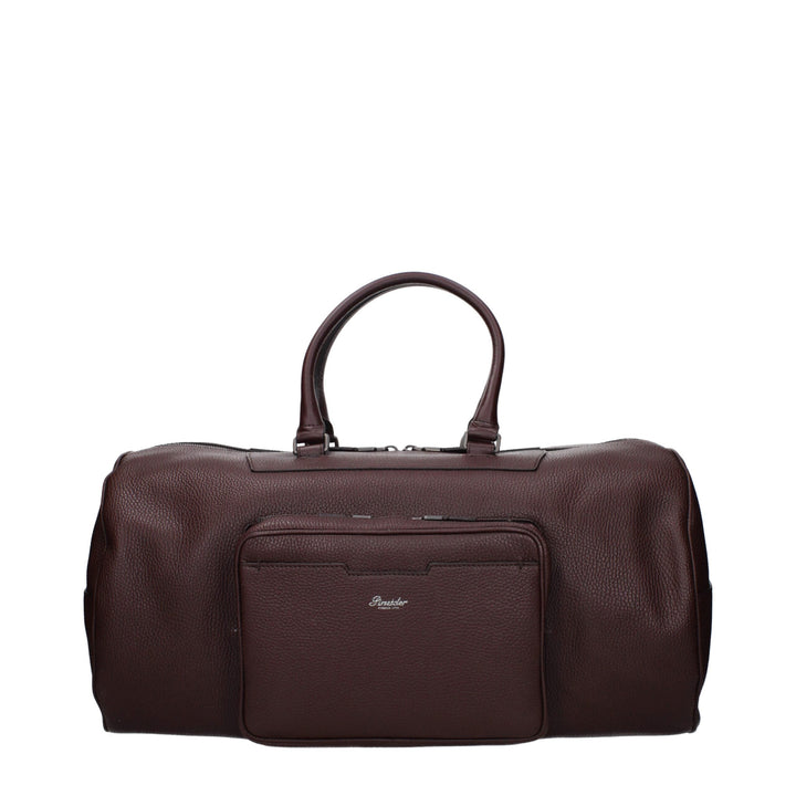 Pineider Brown Leather Luggage And Travel