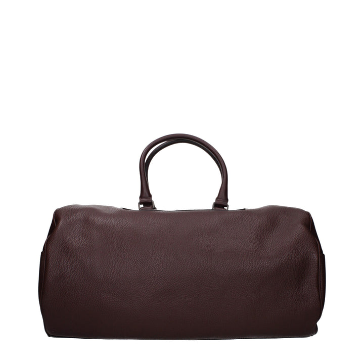 Pineider Brown Leather Luggage And Travel