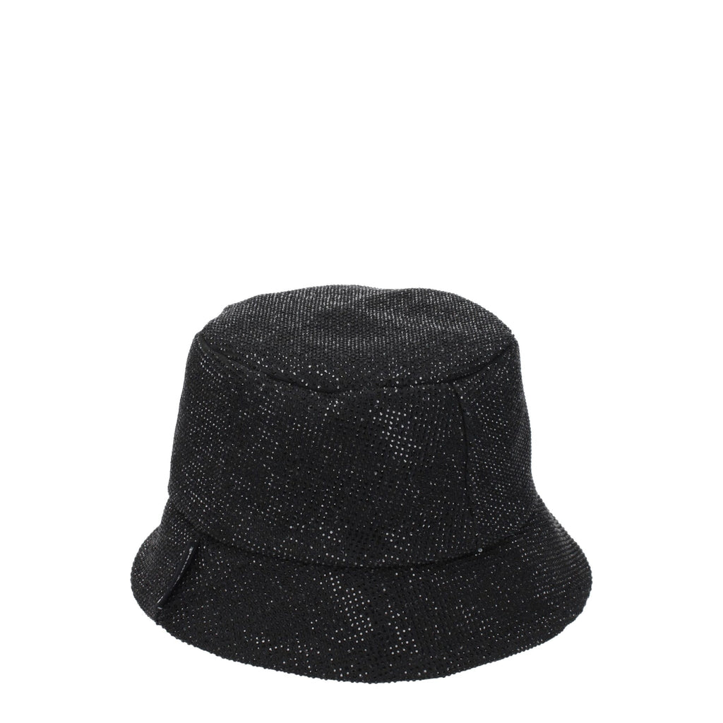 Palm Angels Black Cotton Bucket Hat