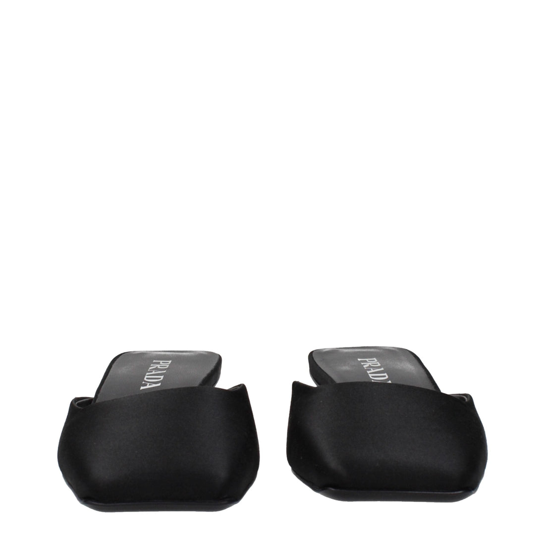 Prada Black Satin Sandals