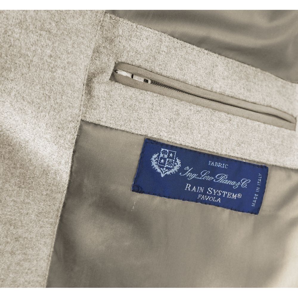 Veste sans manches en laine beige fabriquée en Italie
