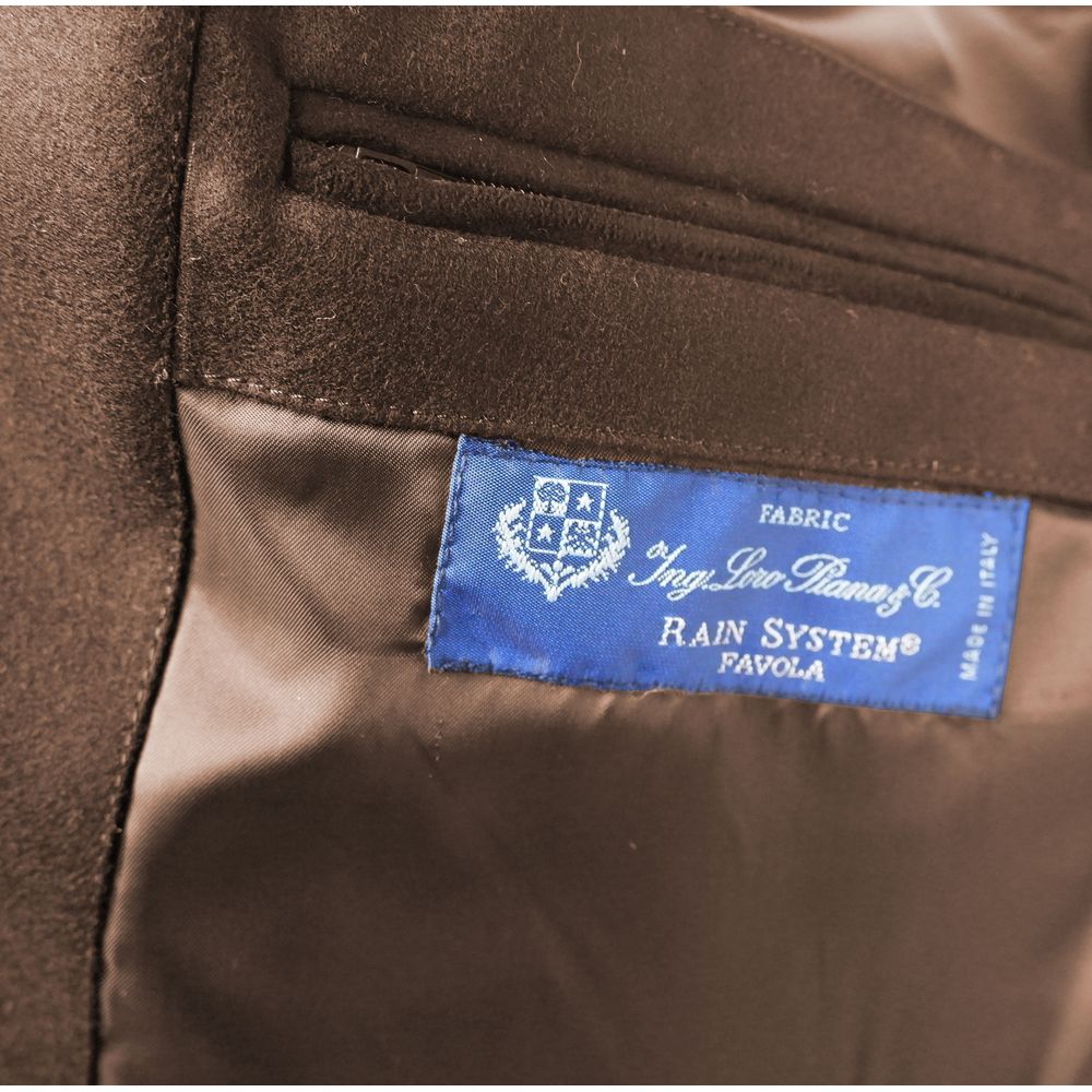 Veste sans manches en laine marron fabriquée en Italie