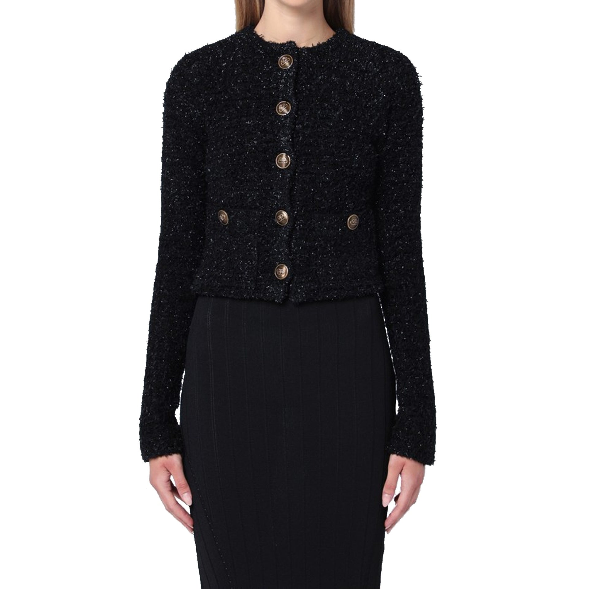Balenciaga Crop Bouclé Cardigan – Siebentaschen
