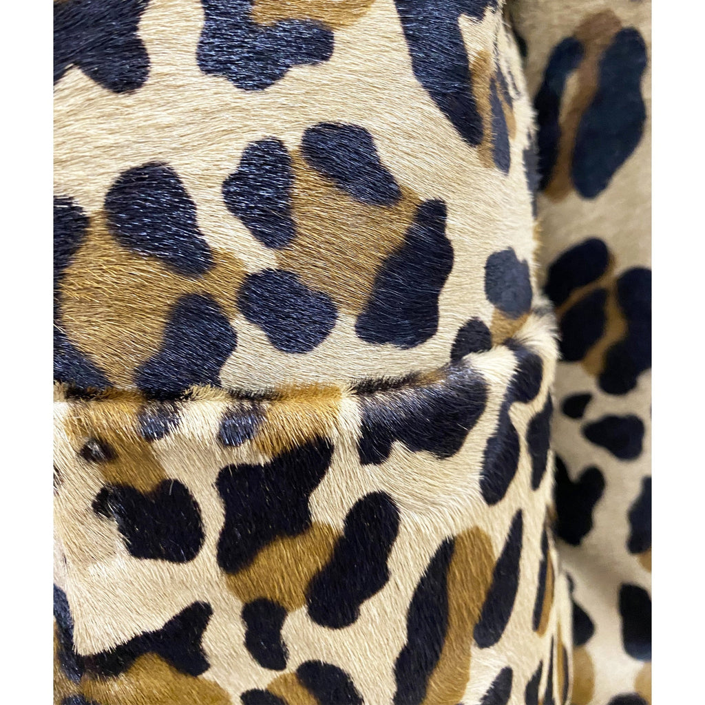 Dsquared2 Leopard Calf Hair Cropped Jacket