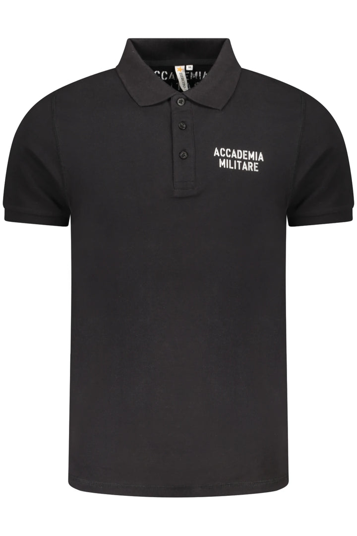 MILITARY ACADEMY BLACK MEN&#39;S SHORT SLEEVE POLO