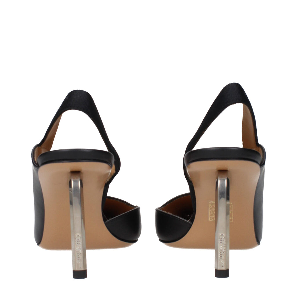 Off-White Black Leather Pumps