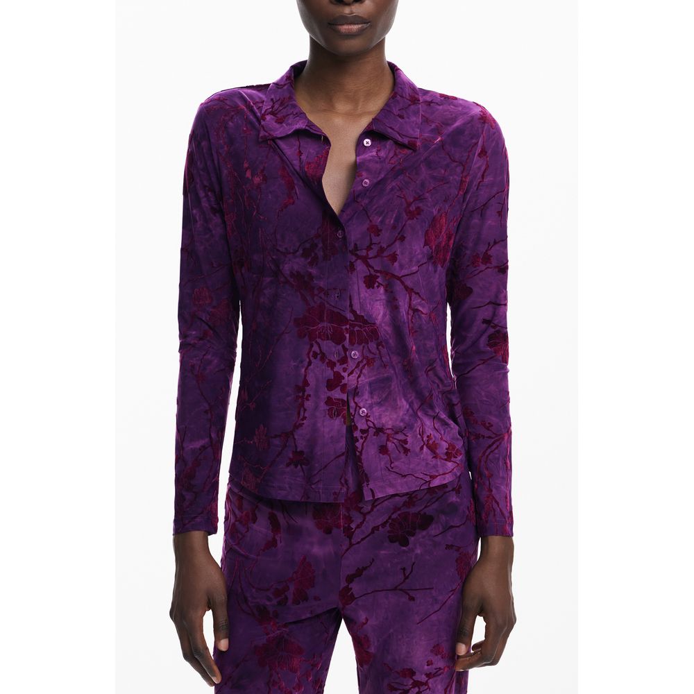 Chemise Desigual violette en polyester pour femme