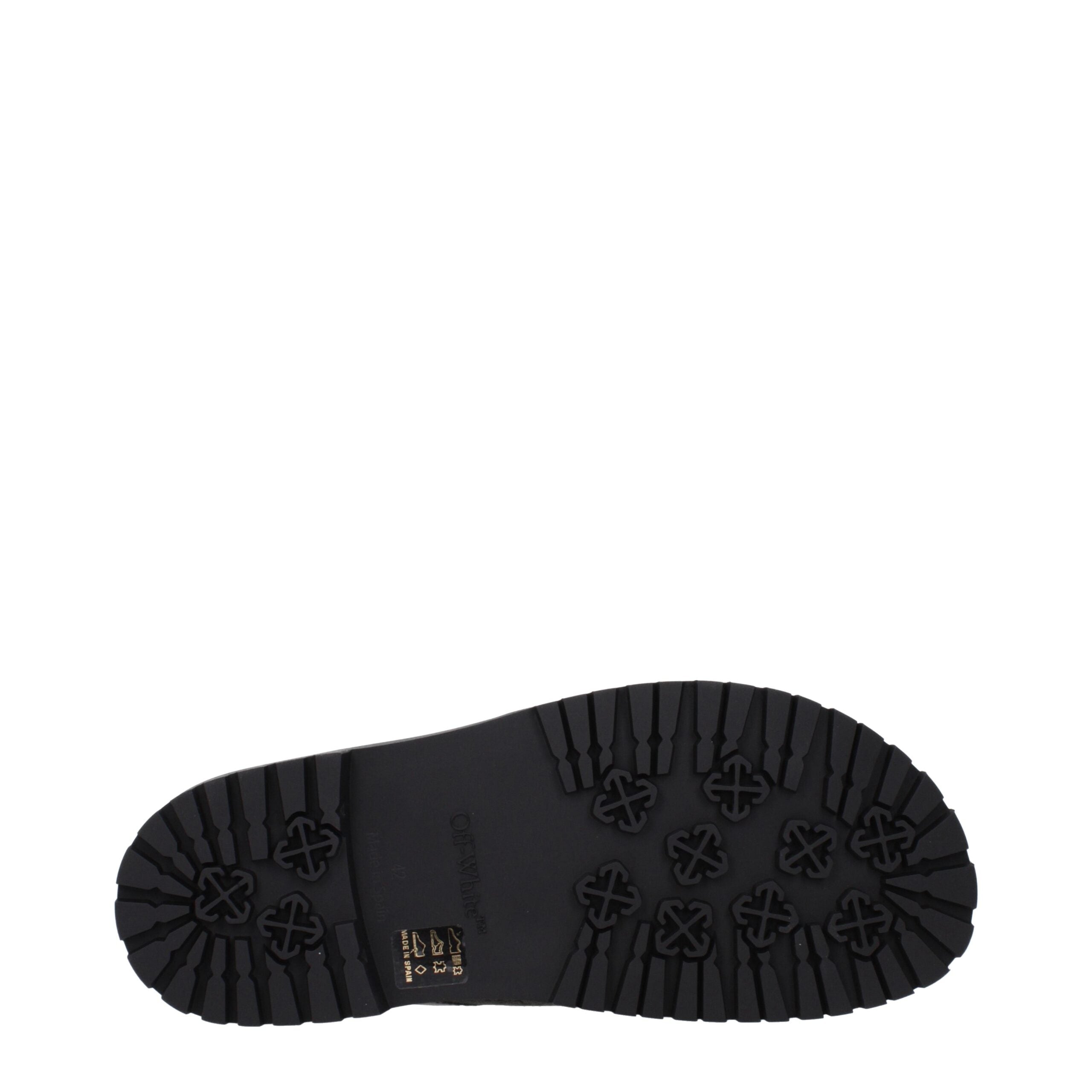 Off-White Green Fabric Sandals